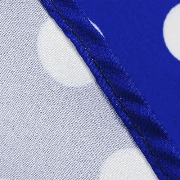 💙 NEW Pinup Retro 1950s Shawl Collar Bow Back Blue Polka Dot Tea Dress SIZE XL - Picture 9 of 16